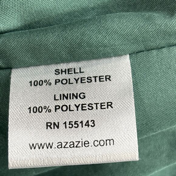 Azazie Millie Dark Green Chiffon Bridesmaid Maxi Dress A12 NWT Wedding Formal - Picture 14 of 15